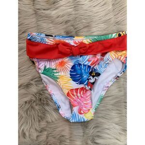 NWOT Disney Store Tropical Print Minnie Mouse Bikini Bottoms Size 7/8